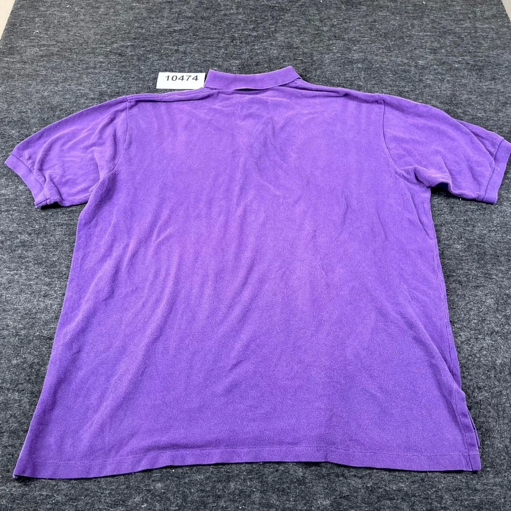 Y2K Polo Ralph Lauren Shirt Mens 2XL Purple Cotton Pony Logo Tennis Golf